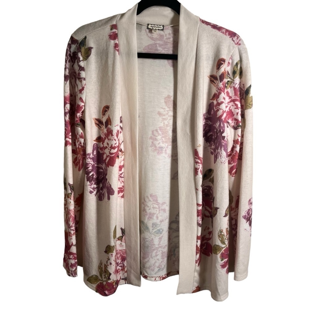 Eyeshadow soft lightweight open front floral cardigan size S